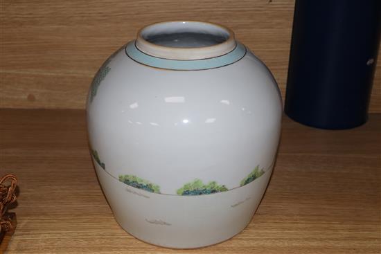 A Chinese famille rose jar 26cm high